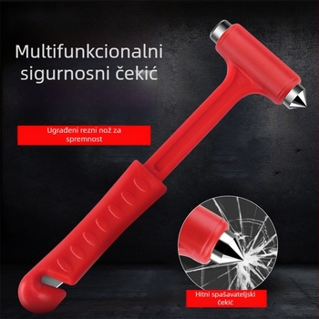 Dvostruko sigurnosni čekić za auto, ABS plastika, 100 g, mogućnost prilagodbe, licencirana privatna etiketa