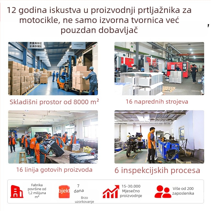 Aluminijska kutija prtljažnika za motocikl 45L, demontažna, univerzalna