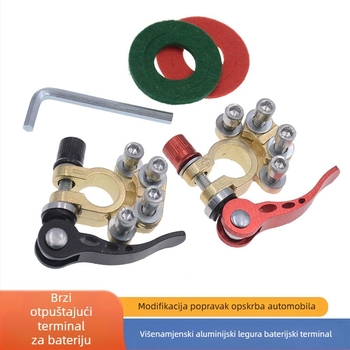 Klema za automobilsku bateriju s višestrukim otvorima – model Battery pile head, marka Battery clamp multi-hole wiring battery clamp, opći modeli; kompatibilno s: drugi