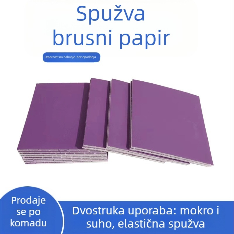 Šmirgla za poliranje boje automobila s gumom na pozadini za ručno odvajanje, premaz aluminijevim oksidom, zrno P400/600/800, 200 komada u kutiji