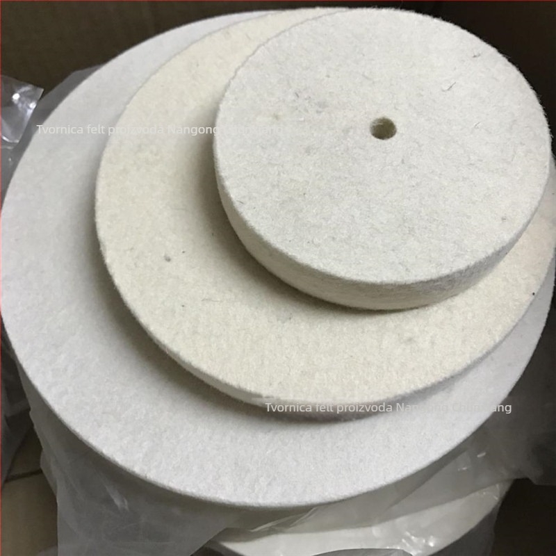Ravan filc kotač od vune, visoka gustoća, abraziv od čiste vune, tvrdoća na zahtjev, za poliranje ogledala
