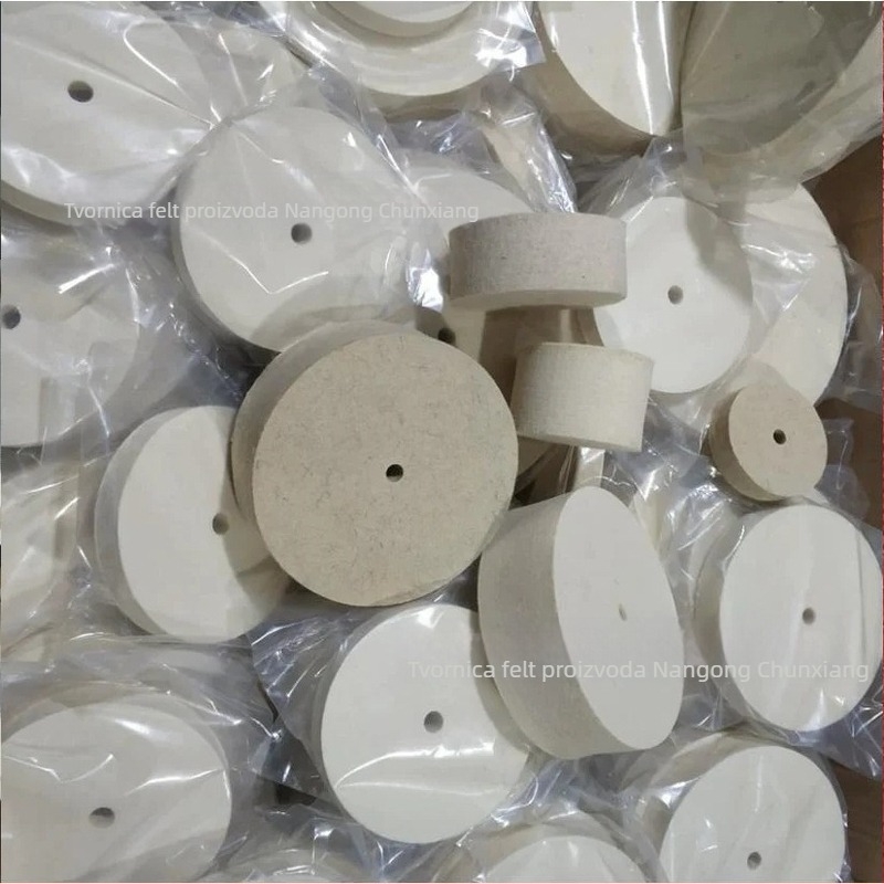 Ravan filc kotač od vune, visoka gustoća, abraziv od čiste vune, tvrdoća na zahtjev, za poliranje ogledala