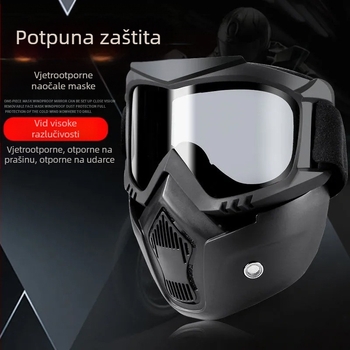 Zavarivačka maska s protivmaglom, HD, s odvojivim zaštitnim naočalama za cijelo lice