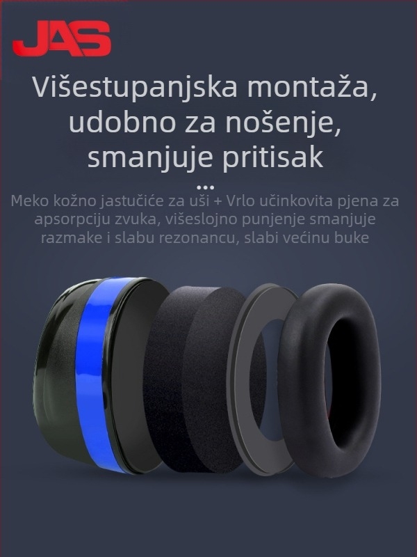 Juansi EM588 Maska za uši – Tiho spavanje, zvučna izolacija, industrijsko smanjenje buke