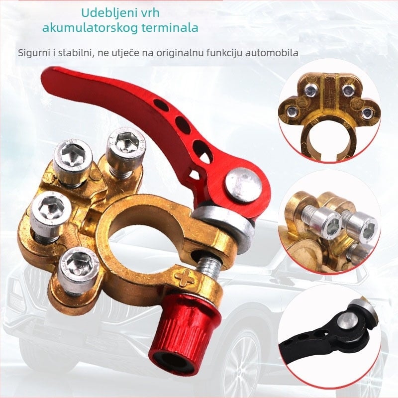 Univerzalni set baterijskih terminala za automobil, mesing, višestruki konektori, model NLS, Shaft Worker