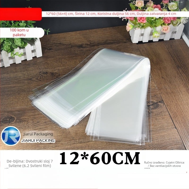 OPP prozirna vrećica za pakiranje, samoljepljiva, 100% čisti plast, otisak logotipa, unutarnje pakiranje, zaštita od prašine i vlage