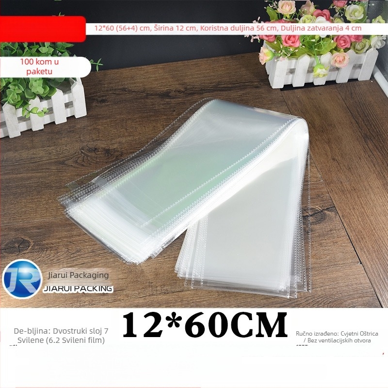 OPP prozirna vrećica za pakiranje, samoljepljiva, 100% čisti plast, otisak logotipa, unutarnje pakiranje, zaštita od prašine i vlage