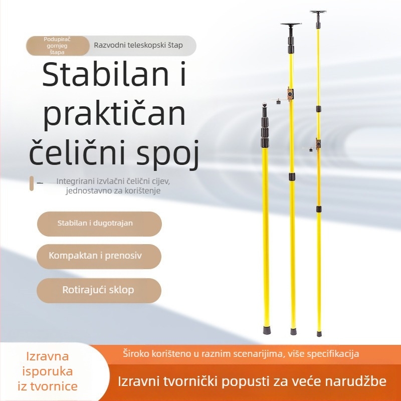 Teleskopska šipka za lasersku razinu od željeznog legura, podesivi zidni dodatak
