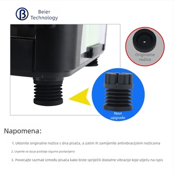 Gumene nogice za 3D printer, za Bambu Lab X1 Series/P1P, amortizacija vibracija i stabilnost
