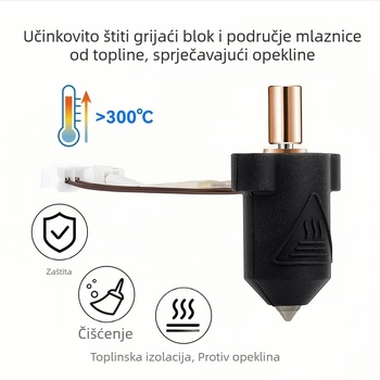 Silikonska izolacijska navlaka za blok grijanja Creality 3D pisača K1/K1 Max, otporna na visoke temperature i osigurava ravnomjerno zagrijavanje.