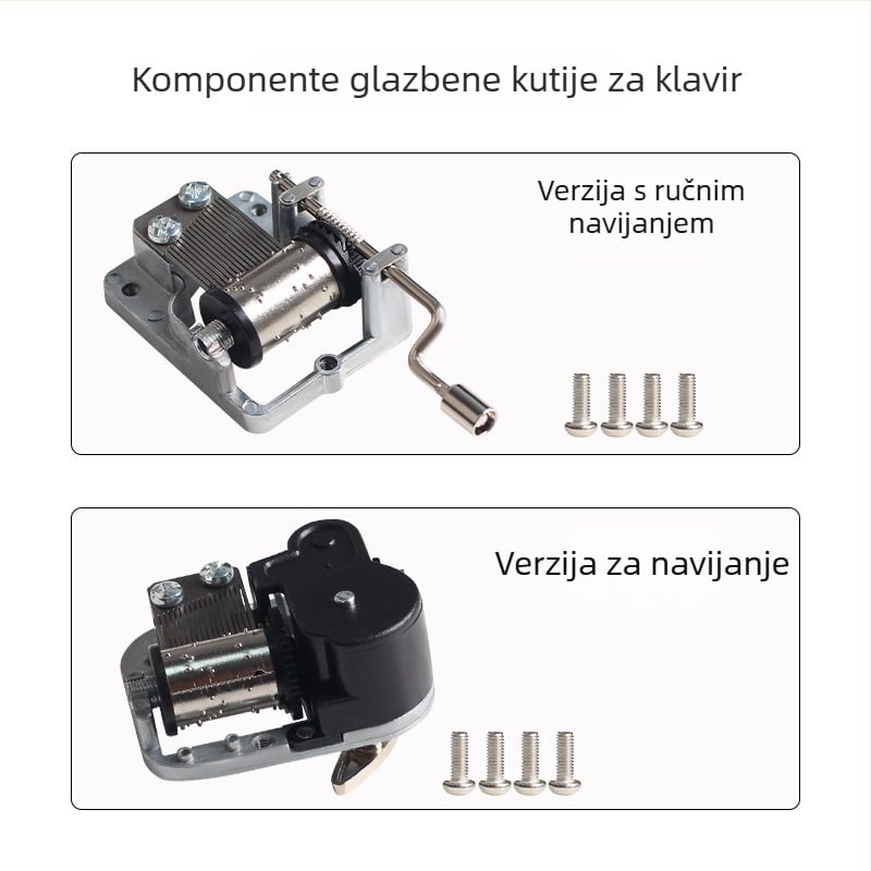 Komponente za 3D-štampani klavirski mehanizam kutije