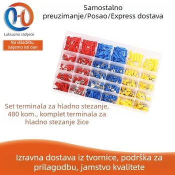 Krimp terminАлni set, u kutiji, 480 komada, hladni lisni terminali, Luxury Century