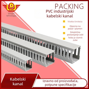 Industrijski PVC kabel-kanal s visokom čvrstoćom i vatrootpornom izolacijom, namijenjen za razvodne ploče i kontrolne ormariće