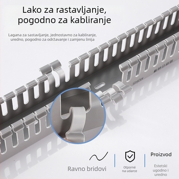 Industrijski PVC kabel-kanal s visokom čvrstoćom i vatrootpornom izolacijom, namijenjen za razvodne ploče i kontrolne ormariće