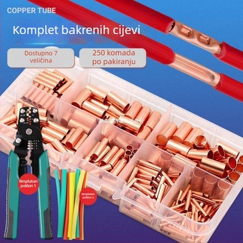 Skup crimp konektora za bakrene cijevi i žice