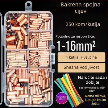 Skup crimp konektora za bakrene cijevi i žice