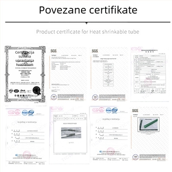 Set toplinsko uvlačnih cijevi, Serija 100D, 260°C, 1000V, Razina plamena V2