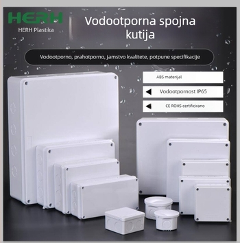 Kabelska kutija za razdjeljivanje IP65, vodootporna ABS plastična kutija s brtvom koja štiti od vlage i prašine