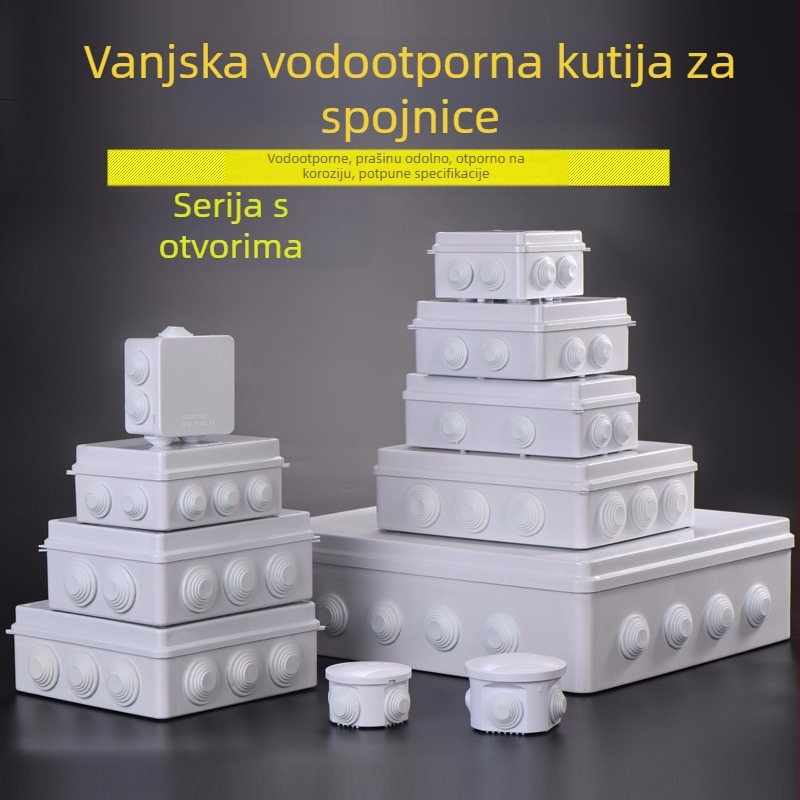 Kabelska kutija za razdjeljivanje IP65, vodootporna ABS plastična kutija s brtvom koja štiti od vlage i prašine