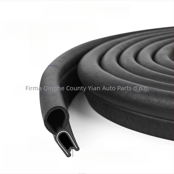 Automobilska gumena brtva, U-oblik profila, otporna na prašinu, vodootporna i zvučno izolirana, za distribucijske ormariće; otpornost na starenje, UV otpornost, otpornost na ozon, otpornost na kiseline i baze