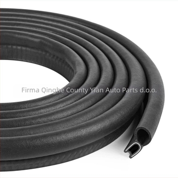 Automobilska gumena brtva, U-oblik profila, otporna na prašinu, vodootporna i zvučno izolirana, za distribucijske ormariće; otpornost na starenje, UV otpornost, otpornost na ozon, otpornost na kiseline i baze