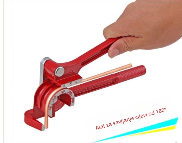 VENISDON Ručni savijač cijevi – za bakrene i aluminijske cijevi 6–10 mm, kutovi 180°/90°