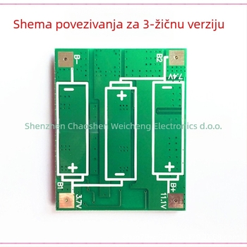 CXW zaštitna pločica baterija za ćelije 18650, tri niza, 25A, ROHS certificirano