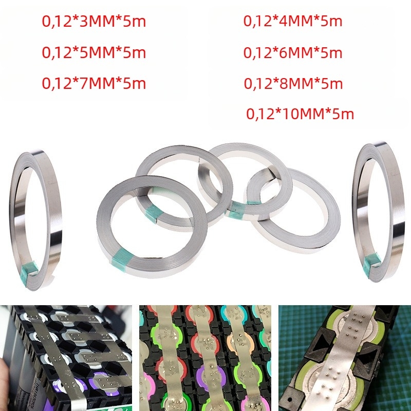 Niklov trak za 18650 litijsku bateriju, debljina 0,12 mm, rola 5 m