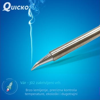 Špica za lemilicu T12 – zakrivljeni vrh, bezolovni bakar, 0-480°C, 70W