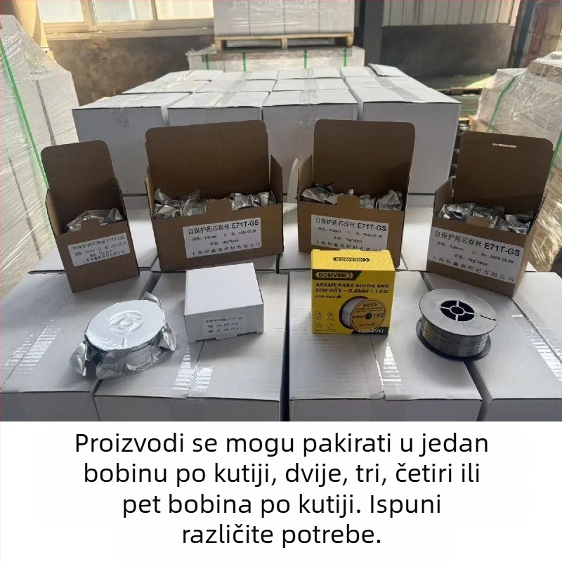Žica za zavarivanje s fluxom bez plina E71T-GS, čelik, 1 kg kalem za kućno MIG zavarivanje