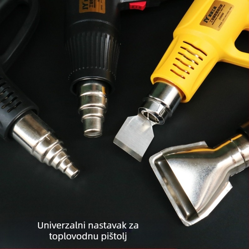 Industrijski pištolj za topli zrak, ručni, DC napajanje, 220V, univerzalna mlaznica