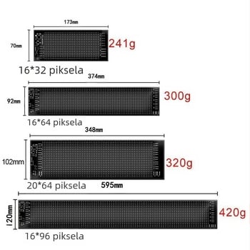 LED automobilni mekani zaslon za reklamnu - fleksibilan USB zaslon za ugradnju u vozilo s Bluetooth aplikacijom, model Devil's Eye, PU+FPCB, 10W, 5V, 2A
