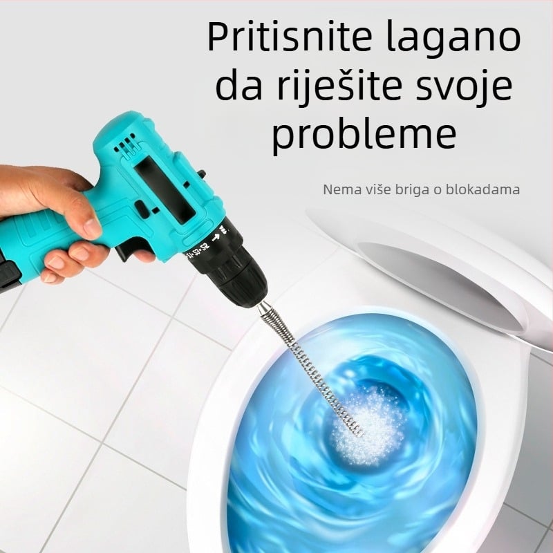 Električni čistač odvoda za WC, kuhinjske cijevi i kupaonice