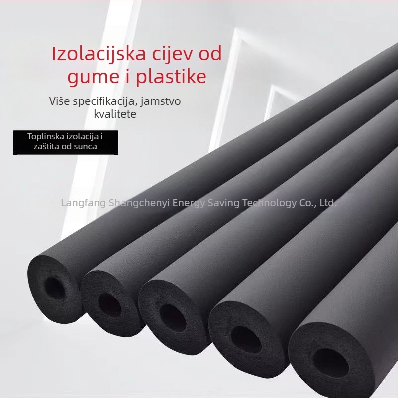 Izolirana cijev od gume i plastike za HVAC i vodovod, zatvorenocijelna, jezgro NBR/PVC, -40 do 110°C, toplinska vodljivost 0,031 W/mK