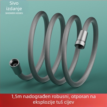 Najlon tuš cijev - univerzalna, PVC, navojni spoj, moderni minimalistički stil