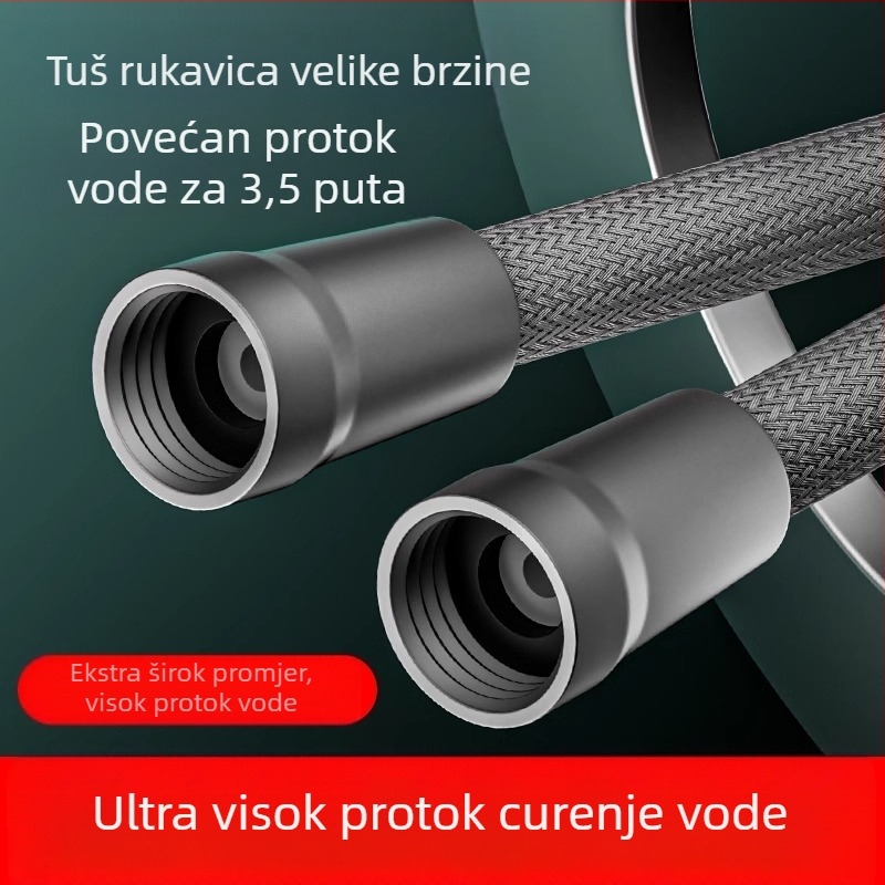 Najlon tuš cijev - univerzalna, PVC, navojni spoj, moderni minimalistički stil