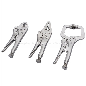 MACWORK set od 3 komada mini kliješta od karbonskog čelika: kliješta s okruglim nosom, kliješta s igličastim nosom i kliješta tipa C; otvaranje čeljusti 25 mm; težina 330 g; materijal čeljusti 45# čelik