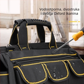 HUIJIA T214 Platnena torba za alat za električare - izdržljiva, velika kapaciteta, višefunkcionalna