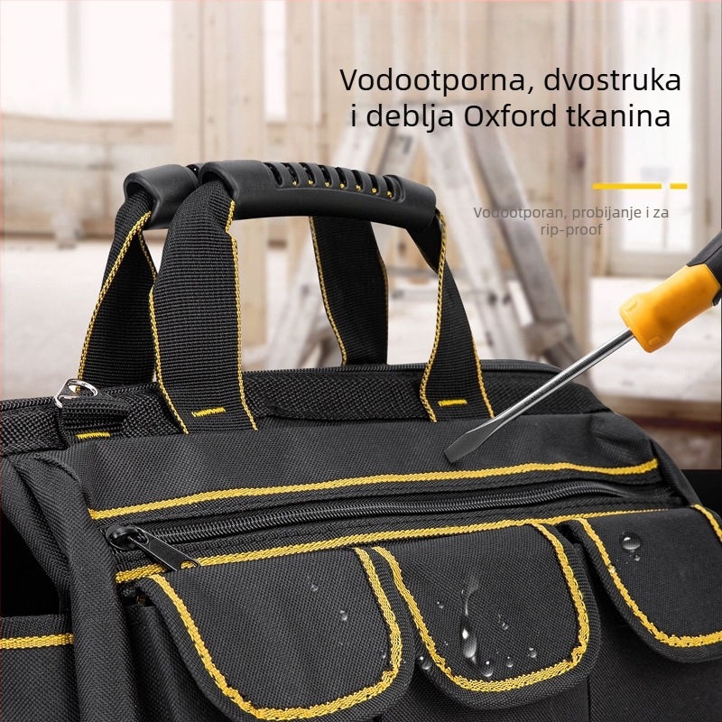 HUIJIA T214 Platnena torba za alat za električare - izdržljiva, velika kapaciteta, višefunkcionalna