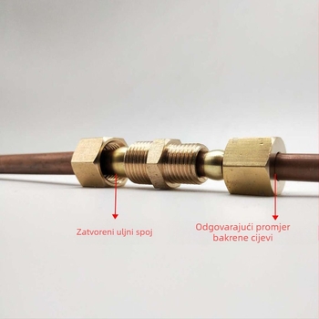 Reduktivni spoj bakrene cijevi s brzim spojem, visok tlak