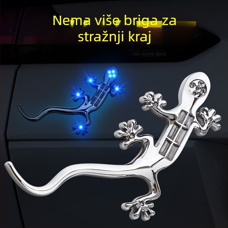 Gecko upozoravajuće svjetlo za automobile i motocikle, LED trepćuće stražnje svjetlo, model Gecko warning light, snaga 5W, napon 5V, struja 0.1A, materijal ABS PCB