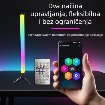 Stolna gaming LED ambijentalna svjetiljka s USB Bluetooth upravljanjem, GW-RGB5050RGBIC, marka Country for, stil Light Luxury