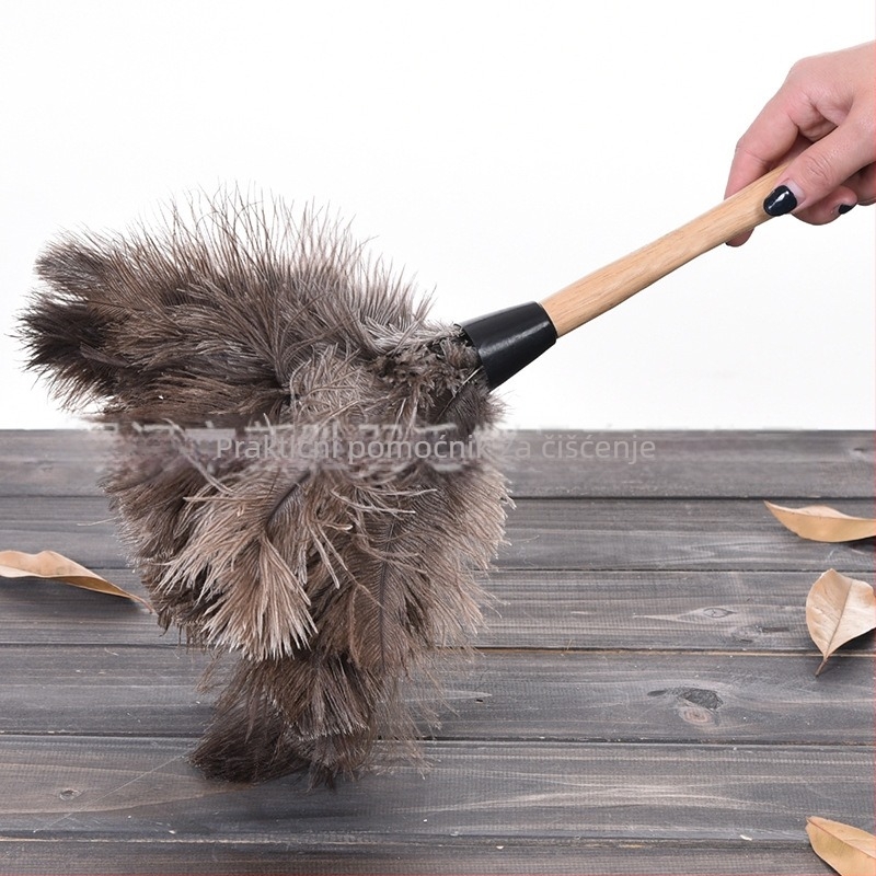 Dust Duster s perjem strusa, okrugla glava — Marka: New Feathers