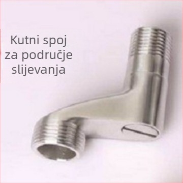Dodatak za tuš kadu, 304 nehrđajući čelik, brušeni završni sloj, podesivi protok vode, nazivni tlak 1.6, dodatak za kadu