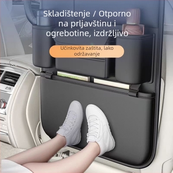 Torba za skladištenje za stražnju ploču automobila, kožna, vodootporna, viseći tip, univerzalna kompatibilnost, tisak logotipa