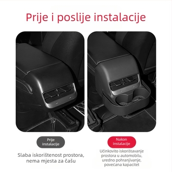 Kingsmith plastični držač za čašu za stražnji zračni izlaz Tesla Model 3 / Model Y – unutarnja modifikacija, licencirana privatna marka