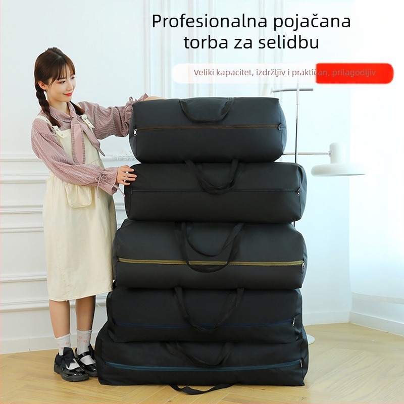 Torba za skladištenje od Oxford tkanine, kapacitet 56–75L; vodootporna, ultra lagana, otporna na habanje; podstava od poliesterja; jednobojna; gradski jednostavan stil; kućno skladištenje