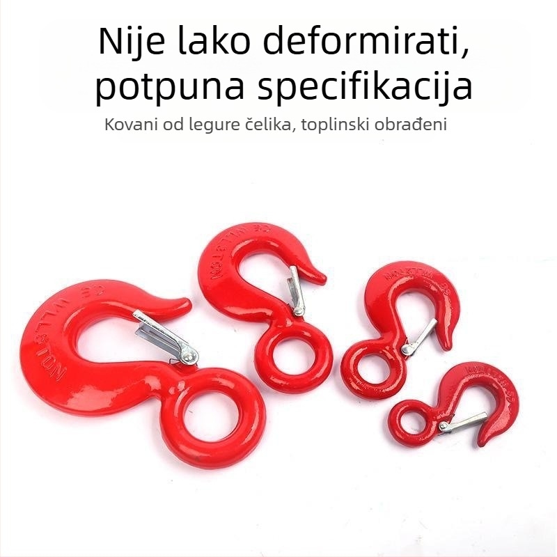 Kuka za hvatanje s prstenastim okom, od ugljičnog čelika 45#, nosivost 2 tone, namijenjeno za podizanje i povlačenje