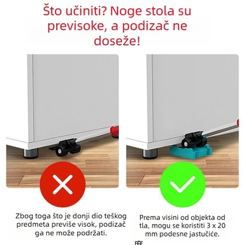 Premosni alat za premještanje namještaja s univerzalnim kotačićima – alat za premještanje kreveta i kauča (Marka: Drugo; Materijal: Drugo; Set: Drugo; Opseg korištenja: Vidi opis; Primjena: Domaća upotreba)