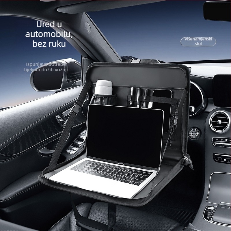 Držač za tablet i prijenosno računalo u automobilu s kožnim malim stolom, Model SN961, Višenamjenski, Personalizacija logotipa